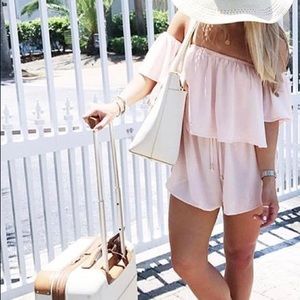 Goodnight Macaroon Off the Shoulder Romper